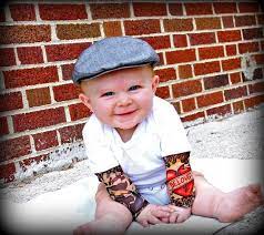 White Heartbreaker Tattoo Sleeve Onesie Or By Thetattoodtyke 25 00 Cool Baby Stuff Onesies Sleeve Tattoos