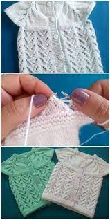 dikissiz orgu bebek yelek yapimi tek parca yakadan baslamali baby knitting patterns orgu bebek yelek