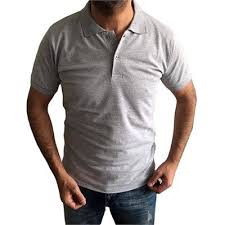 Nurima Erkek Duz Polo Yaka Tisort Gri Tisort Erkek Tisort Polo