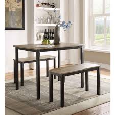 If you're looking for something to put in a breakfast nook, a round dining table set is ideal. 4d Concepts Boltzero 3 Piece Walnut And Black Dining Set 159356 The Home Depot