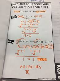 Free Algebra Review Foldable Multi Step Equations Equations Teaching Algebra