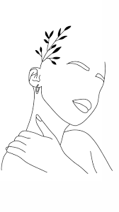 Flower Woman Printable Art Digital Download Poster Large Etsy Abstract Line Art Fashion Wall Art Line Art Drawings