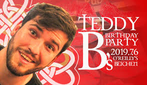 This Saturday night Teddy Bowers getting older, and he chose the Beichen  pub to celebrate his birthday. -- Birthday cake, live music, Teddy's  playlist, and the Teddy B cocktail, but MOST IMPORTANTLY,