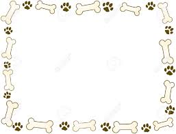 Black And White Paw Print Border A Dog Bone With Paw Prints On The Bone Clipart Clipartfest Coisas Para Imprimir Animais Imprimir