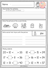 Free First Grade Morning Work Includes 20 Pages Of Morning Work Activities For Lit Kindergarten Worksheets Kindergarten Worksheets Printable Phonics Worksheets