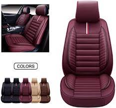 Leather car seat covers are difficult to launder and vacuum cleaners. Amazon Com Oasis Auto Leather Car Seat Covers Faux Leatherette Automotive Vehicle Cushion Cover For Cars Suv Pick Up Truck Universal Fit Set For Auto Interior Accessories Os 001 Front Pair Burgundy Automotive