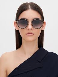 Recycled Acetate Wire-Frame Sunglasses