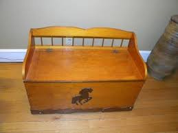 Vintage Toy Box Vintage Wooden Toy Chest And Bench With Country Folk Art Wooden Toy Chest Toy Boxes Painted Table