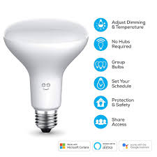Geeni Smart Wi Fi Led Light Bulb Tunable White Dimmable Br30 No Hub Required Works With Alexa Google Assistant And Microsoft Light Bulb Bulb Smart Bulb
