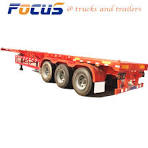 [Hot Item] 20FT/30FT/40FT/45FT 3axles Skeletal/Skeleton Chassis Container  Semi Trailer