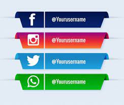Download Social Media Lower Thirds Popular Collection Set For Free Logo Design Free Templates Social Media Banner Social Media