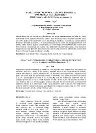 Bunga matahari dapat tumbuh didaerah dingin maupun didaerah kering pada ketinggian sampai 1,500 m dpl. Top Pdf Kualitas Minyak Bunga Matahari Komersial Dan Minyak Hasil Ekstraksi Biji Bunga Matahari Helianthus Annuus L 123dok Com
