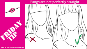 How To Draw Bangs I Draw Fashion How To Draw Hair Drawings Drawing Tutorial