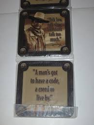 John Wayne Cork Coaster Set (New in Package) Vintage