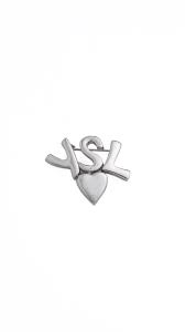 silver ysl brooch