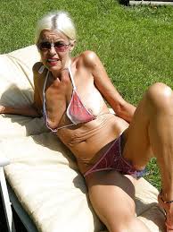 Older Woman Cece Blue Exposing Her Body