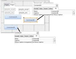 Click on property sheet in the ribbon (from the design tab). Button Control On Tab Control Pages Microsoft Access Vba