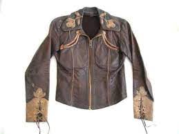 East West Musical Instruments Jacket 1970s East Fashion Vintage Leather Jacket Leather Jacket