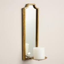 By fleur de lis living. Antique Gold Rectangular Emma Sconce Mirrored Wall Sconce Mirror Candle Sconce Candle Wall Sconces