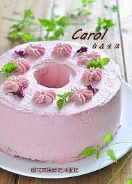 carol 自在生活 櫻花戚風鮮奶油蛋糕 cake recipes cake chiffon cake