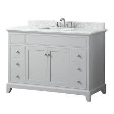 Aurora 49 In Vanity With Carrara Marble Top Marble Vanity Tops Marble Top Floor Decor