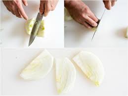 Cut off the root end of the fennel. How To Cut Fennel Knife Skills