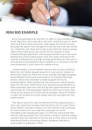 Self Biography Sample For Students See This Mini Bio Example To Find Out How To Write A Short Yet Effective Biography Follow Thi Short Bio Examples Short Biography Example Autobiography Writing