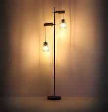 Hohenverstellbare Stehlampe Aus Natur Holz Mina