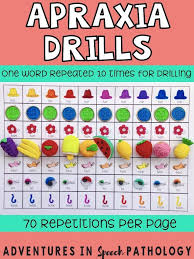 Mini Apraxia Picture Cards For Crafts Drilling Apraxia Childhood Apraxia Of Speech Speech Language Therapy