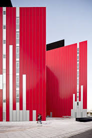 University Housing Gandia Guallart Architects Colour Architecture Modern Architecture Architecture Exterior