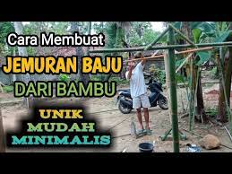Alat dan bahan yang diperlukan: Cara Membuat Jemuran Unik Dari Bambu Youtube