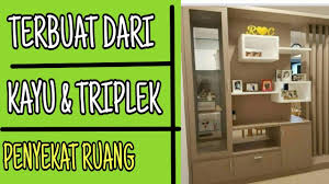 Kayu berdesain horizontal via mlodzi.info. Lemari Penyekat Ruangan Youtube