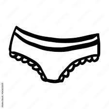 Simple hand drawn panties for women doodle style Stock Vector | Adobe Stock