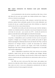 Só quem tem raiz suporta o que eu suportei só quem tem raiz aguenta chorar o que eu. Pdf Mia Couto Interprete Do Humano Num Pais Chamado Mocambique Susana R Ventura Academia Edu