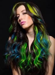 You don't see a lot of stick straight hair; Glow In The Dark Hair Is Getting Too Hot To Stay In Style