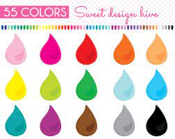 Drop Clipart Teardrop Clipart Raindrop Clip Art Period Etsy In 2021 Clip Art Planner Stickers Rainbow Clipart