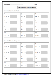 Decimal To Fraction Or Percent Decimals Fractions Decimals Percents Fractions