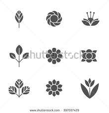 Floral Icons Set Design Templates And Symbols In Trendy Style Organic And Natural Concepts Vector Illustration Lotus Flower Logo Flowers Template Design