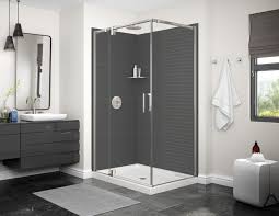 Maybe you would like to learn more about one of these? Utile By Maax Erosion Series In Charcoal Corner Shower Shower Wall Panels Shower Wall