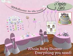 2 boys and 1 girl. Second Life Marketplace Triplet Girls Baby Shower In A Box