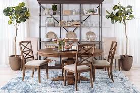 Traditional Five Piece Dining Set With Leaf In Walnut Mathis Brothers Furniture
