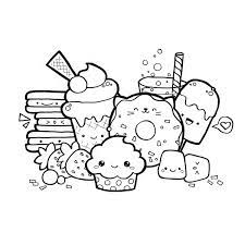 Kawaii einhorn kuchen zum nachmalen essen ausmalbilder you vorlagen zum ausmalen malvorlagen essen ausmalbilder 2essen Kawaii Coloring Pages Print Unusual Characters 100 Images