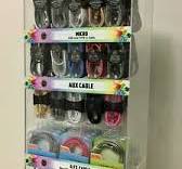 150 Piece counter top display case for cell phone Chargers and Accessories  Stand