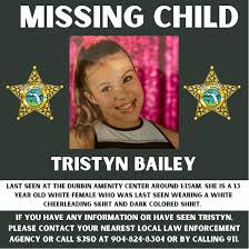 His appearance comes just hours after it was announced that the. Tristyn Bailey St Johns County Teen Reported Missing Later Found Dead 14 Year Old Boy Charged With Murder In Her Death 95 1 Wape