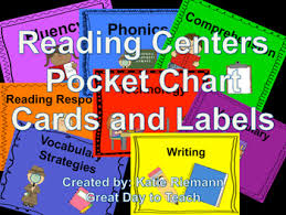 Reading Center Labels For Pocket Charts And Center Tubs