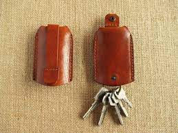 leather key holder with pull strap keychain key pouch handmade key case schlusselanhanger leder schlusselbeutel geschenke aus leder