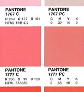 The web color salmon is displayed at right. Spot Vs Process Color Pantone