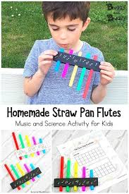 Homemade Pan Flutes For Kids With Free Printable Recording Sheet Buggy And Buddy Music Activities For Kids Preschool Music Activities Music Crafts