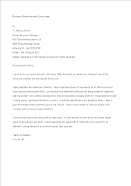 Write cover letters in easy steps (1000s of templates customized to your job) Business Office Assistant Cover Letter Sample Templates At Allbusinesstemplates Com