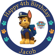 The free paw patrol printables from this blog post is located in the. Paw Patrol Chase Sweet Tops Personalised Edible Cake Toppers And Gifts